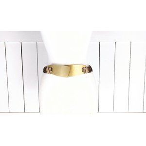 Vintage tan elastic stretch jute chord metal plate buckle leather belt